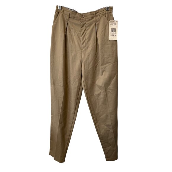 Vintage 80s Levis Sport Pleated High Rise Pant Size 8 Tan Khaki Deadstock NEW - Picture 1 of 7